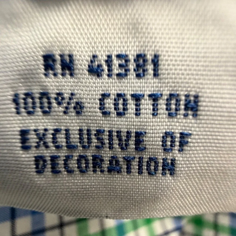 Polo Ralph Lauren Shirt Mens XL Green Blue‎ Gingham Plaid Long Sleeve Stretch